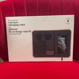 Indigo Soft Vegan Leather Wireless Charging Valet